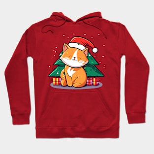 Santa Cat and Christmas Tree Hoodie